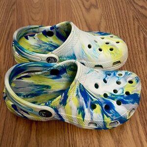 Tie dye crocs